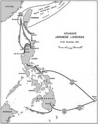 Map 3: Advance Japanese 
Landings, 8–20 December 1941