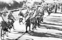 Bicycle-mounted Japanese 
troops