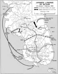 Map 13: Japanese Landings 
on Bataan