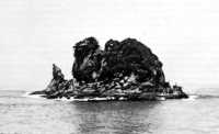 El Fraile Island before 
the concrete battleship was constructed