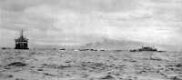 Marine landings on 
Guadalcanal were made from transports anchored 9,000 yards off Red Beach