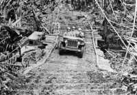 Bridging the Tenaru 
River, amphibian tractors were used to support the flooring as the Marines moved to expand the beachhead 7 August