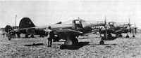 Fire support for the 
Marines moving west from Lunga Point was provided by these P-400 fighter aircraft of the 67th Fighter Squadron (AAF)