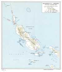 Map 15: Bougainville 
Landings, 27 October–1 November 1943