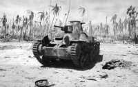 Damaged Japanese Type 95 
Light Tank on Betio