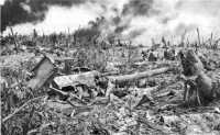 Effect of Bombardment on 
Kwajalein
