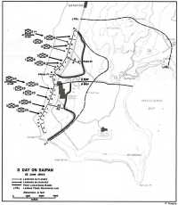 Map 4: D day on Saipan, 15 
June 1944