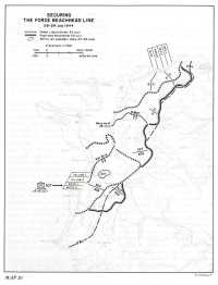 Map 20: Securing the force 
beachhead line, 26-29 July 1944