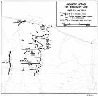 Map 7: Japanese Attack on 
Driniumor Line, Night, 10–11 July 1944