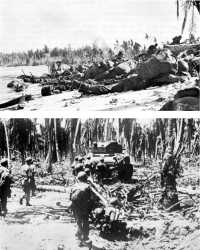 The assault on Wakde 
Island, against Japanese machine gun and rifle fire