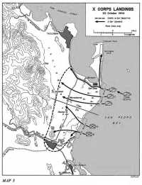 Map 3: X Corps Landings, 20 
October 1944