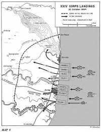 Map 4: XXIV Corps Landings 
20 October 1944