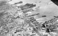 General view of the beach 
area on 22 October 1944