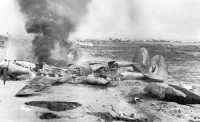Lockheed P-38 after 
Japanese raid on Tacloban airstrip