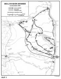Map 5: 96th Division 
Advance 21–30 October 1944