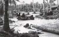The 7th Cavalry motor 
pool on 17 December 1944
