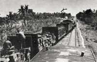 First standard locomotive 
in operation hauls ammunition to front, 22 January