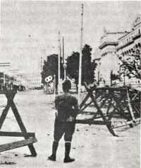 Japanese barricade on Padre 
Burgos