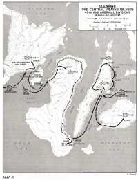 Map 30: Clearing the 
Central Visayan Islands, 40th and Americal Divisions, 18 March-28 April 1945