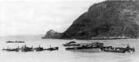 “Suicide 
Boats” wrecked by their crews were found by the 77th Division as it mopped up in the Keramas
