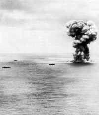 Sinking of the Yamato, last 
of Japan’s super-battleships, was accomplished by Task Force 58 before the Yamato had ever fired her main 
batteries in World War II