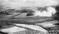 Battle for Tombstone 
Ridge, like many others on Okinawa, did not permit much use of heavy armored weapons because of uneven terrain