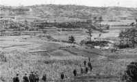 On 21 April the 3rd 
Battalion, 382nd attacked eastern end of Nishibaru escarpment by moving through the 381st’s zone to the ridge, 
then turning east