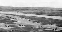 Development of airfield 
at Kadena (photographed 20 April 1945) was rapid