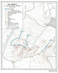 Map VIII: The Pinnacle: 
1st Battalion, 184th Infantry, 6 April 1945