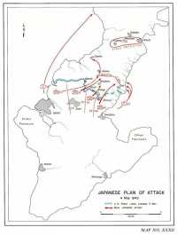 Map XXXII: Japanese 
Plan of Attack, 4 May 1945