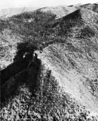 Jagged crest of western 
ridge leading to the summit of Hill 926