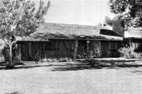 bTypical building at the 
Los Alamos Ranch School for Boys