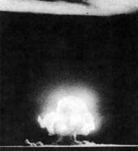 The atomic explosion at 
Trinity, 16 July 1945
