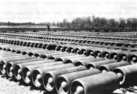 1-ton chemical containers 
awaiting shipment at a CWS storage yard, 1943