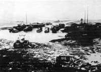 Scene at Camp San Luis 
Obispo After Heavy Downpour, February 1941