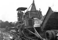 Paving train at an American 
bomber field in England