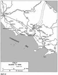 Map 10: Italy, Salerno to 
Rome