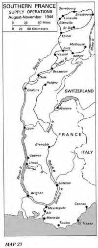 Map 25: Southern France 
Supply Operations