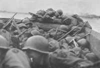 89th Division infantry 
cross the Rhine at Oberwesel