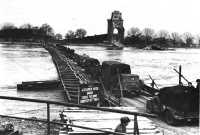 Heavy ponton bridge in the 
Seventh Army area