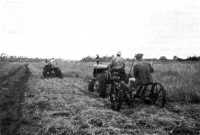 43rd Engineers mow Kunai 
grass on the old Dobodura Strip No