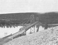 The Peace River suspension 
bridge