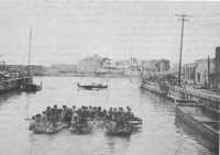 Infantry support rafts on 
the Pasig river
