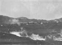 167th Station Hospital at 
Alafoss, Iceland, showing hot springs used to heat buildings