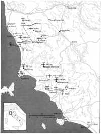 Map 27: Fifth Army 
Hospitals and Medical Supply Dumps, 15 July 1944