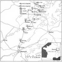 Map 33: Seventh Army 
Hospitals and Medical Supply Dumps, 30 September 1944