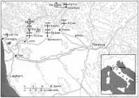 Map 37: Fifth Army 
Hospitals and Medical Supply Dumps on the IV Corps and 92nd Division Fronts, 15 January 1945