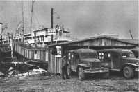 Covered ramp to Hospital 
Ship facilitated loading of patients, Leghorn