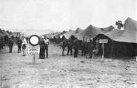 Ward tents of German POW 
hospital at Ghedi, May 1945