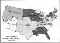 The fourteen Ordnance 
Procurement Districts